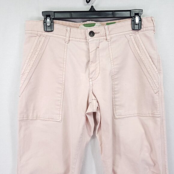Anthropologie The Wanderer Pants Size 26 Straight Cut-off Leg Utility Pink - Picture 6 of 14